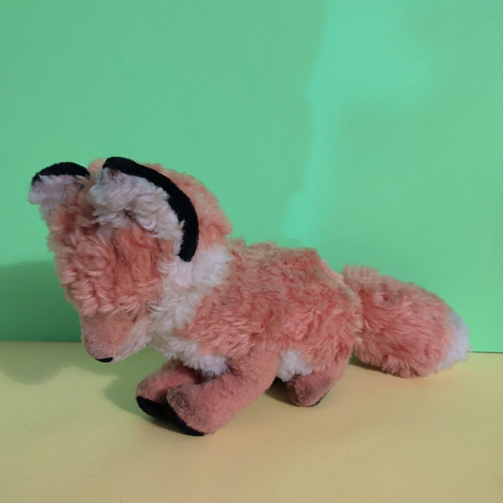 Vintage Steiff  Zorry Fox In Dralon Plush Orange Fur E